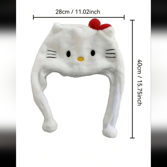 HELLO KITTY SANRIO KAWAII WINTER HAT WITH EARFLAPS - Picture 3 of 3